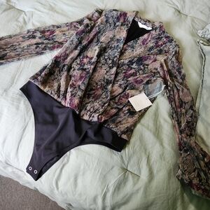 Floral Long Sleeve Bodysuit